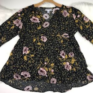 Motherhood Maternity Printed Blouse 3/4 Sleeve L